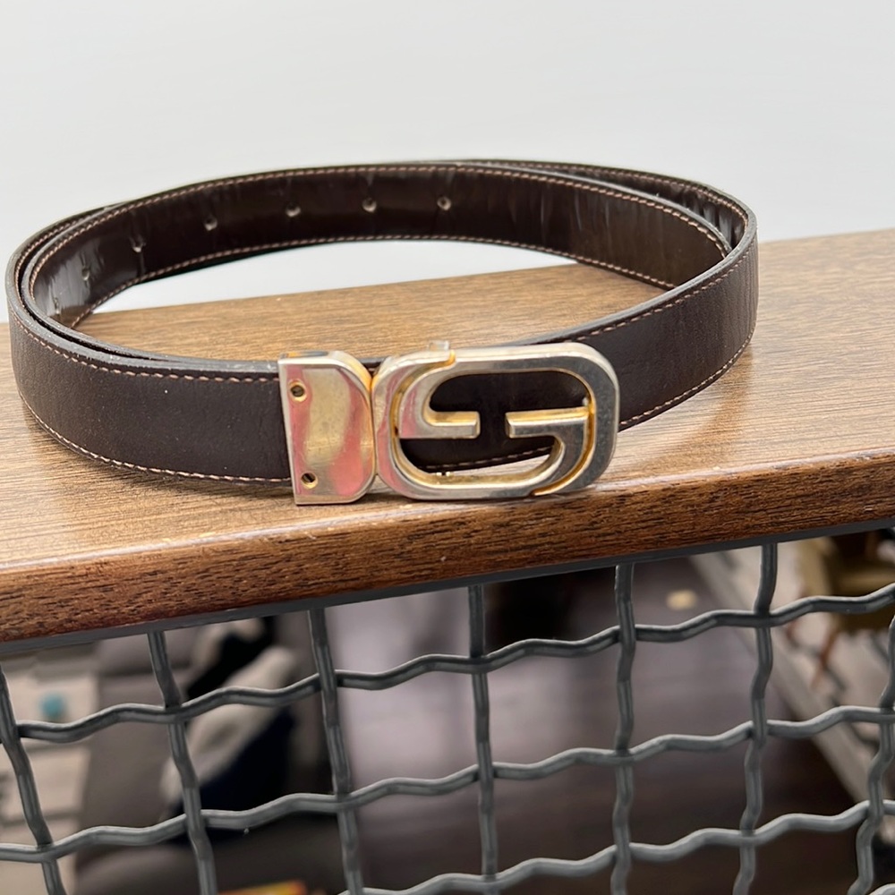 Vintage Gucci reversible brown/patent belt